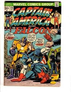 Captain America # 170 VG Marvel Comic Book Falcon Avengers Hulk Thor Skull RH1