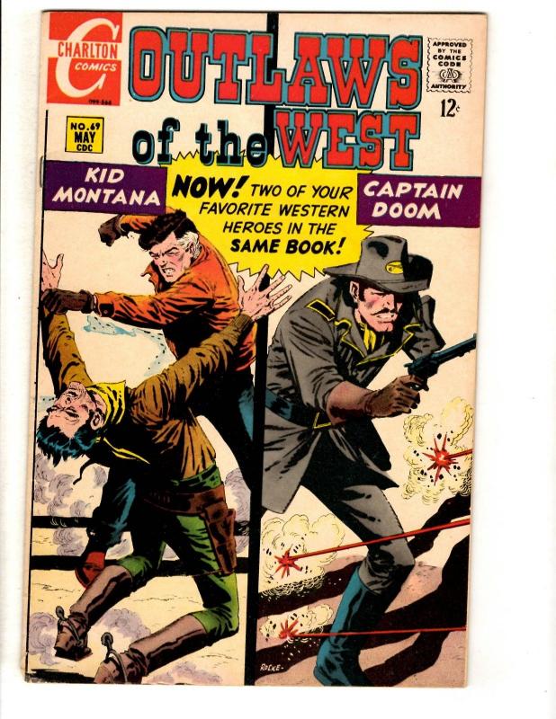 Lot Of 7 Outlaws Of The West Charlton Comic Books # 54 56 57 59 61 62 69  JL40