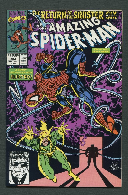 Amazing Spiderman #334 / 9.4 NM+  July 1990