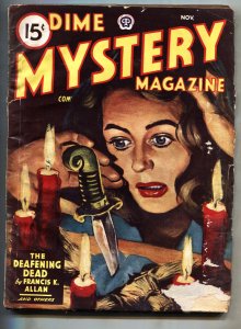 Dime Mystery 11/1947-Popular-Voodoo cover-Crime Pulp Magazine