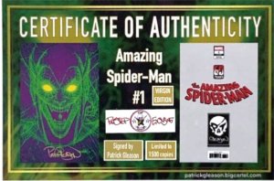 AMAZING SPIDER-MAN #1 GLEASON WEB-HEAD PURPLE VARIANT TRADE/VIRGIN SET SIGNED NM