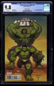Totally Awesome Hulk #15 CGC NM/M 9.8 1:25 Buckler Variant 1st Protectors!