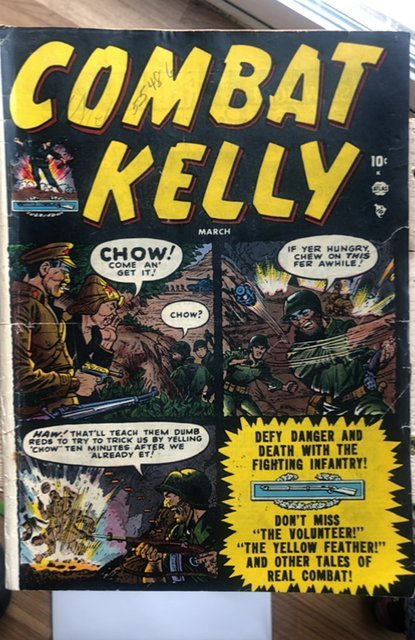 Combat Kelly #3 (1952)tight staples, rear cover yellows