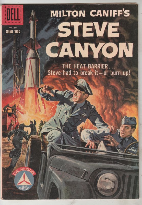 Four Color #939 (1958) High-Grade Steve Canyon key! NM- Utah CERT Painted Cover!