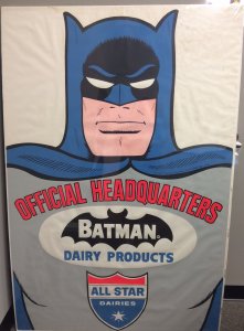 VINTAGE 1966 ALL STAR DAIRIES PROMOTIONAL BATMAN STORE POSTER! 40 X 60! HUGE!