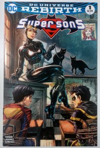 Super Sons #1 (9.4, 2017) Catwoman Variant Cover