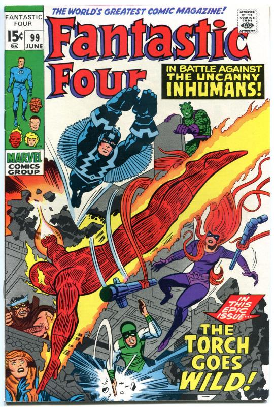 FANTASTIC FOUR #99, VF, InHumans, Black Bolt, Jack Kirby, 1961,more in store,QXT