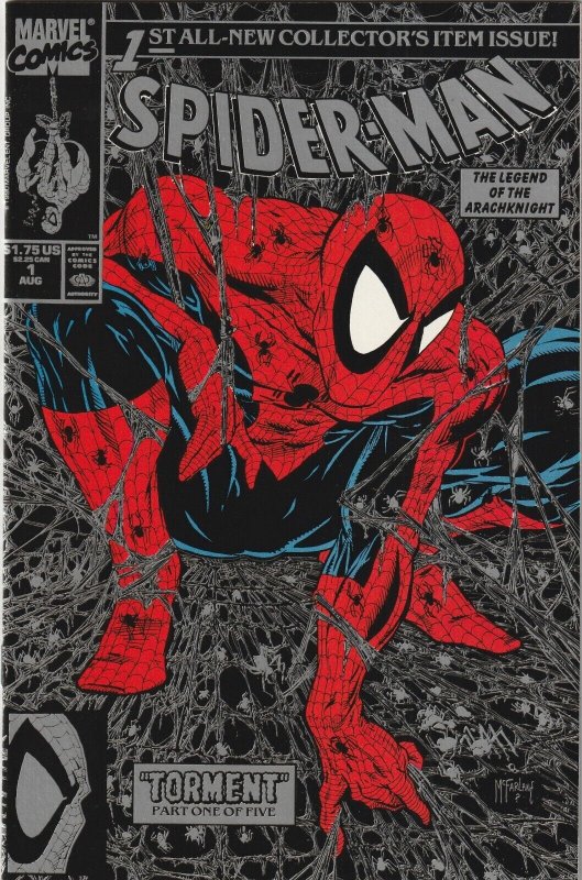 Spider-Man # 1 Silver Variant Cover NM Marvel 1990 Todd McFarlane [W3]
