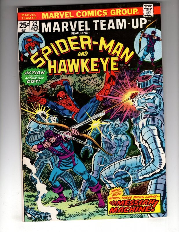 Marvel Team-Up #22 (1974) SPIDER-MAN & HAWKEYE / EC#2