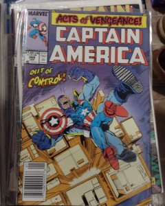 Captain America  #366  1990 MARVEL DISNEY  NEWSTAND VARIANT ACTS OF VENGEANCE