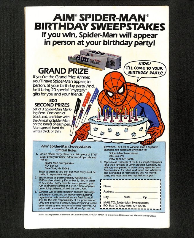 Amazing Spider-Man Aim Toothpaste Giveaway #0