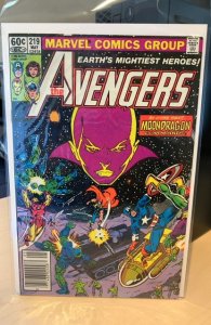 The Avengers #219 Newsstand Edition (1982)