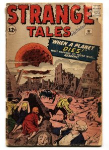 STRANGE TALES #97 comic book 1962-Kirby / Ditko 1ST AUNT MAY & UNCLE BEN