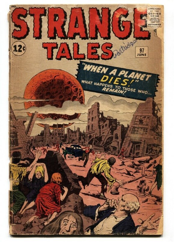 STRANGE TALES #97 comic book 1962-Kirby / Ditko 1ST AUNT MAY & UNCLE BEN