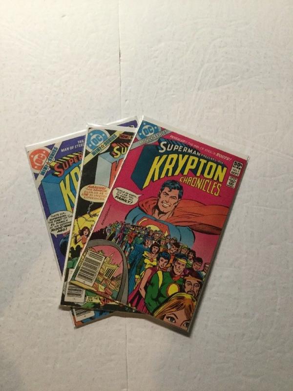 Superman Krypton Chronicles 1-3 Fine Fn 6.0 Complete Ik