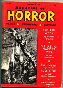 MAGAZINE OF HORROR-BIZARRE-GRUESOME-PULP-ROBERT E HOWARD-JAN 1968