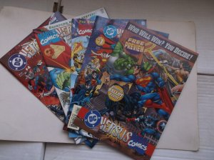 DC VS MARVEL #1-4+HTF PREVIEW W/CARDS, COMPLETE SET, 1ST PRINTS, 1996, NM!!! 