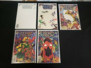 ZERO HOUR 5PC (9.0) CRISIS IN TIME ISSUESS #0-5, THE END OF TODAY... 1994