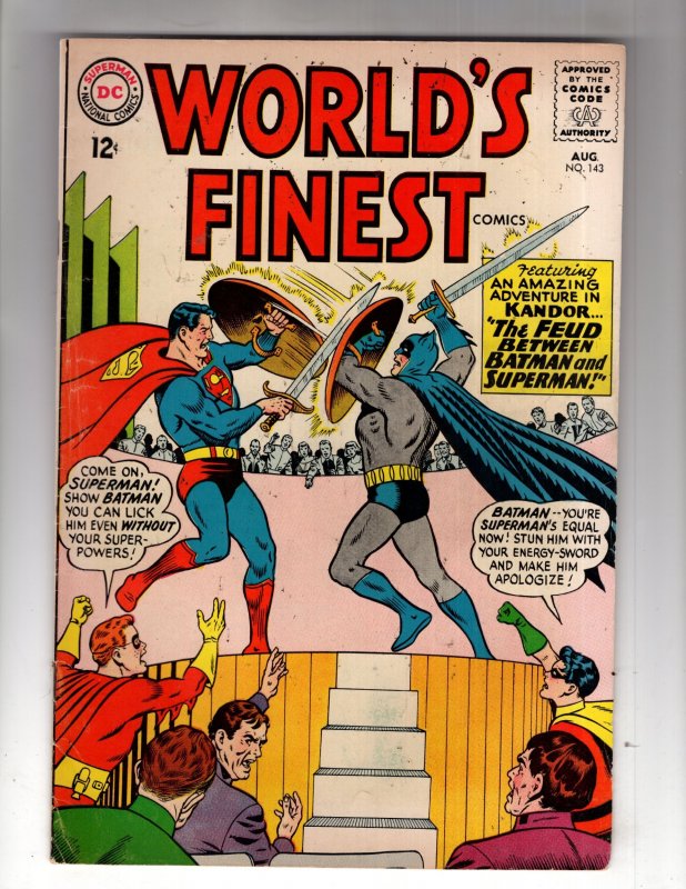 World's Finest Comics #143 (1964) Silver Age Superman & Batman Duel / ID#30