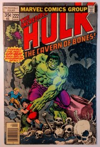 The Incredible Hulk #222 (3.0, 1978) Water Stain Back Cover