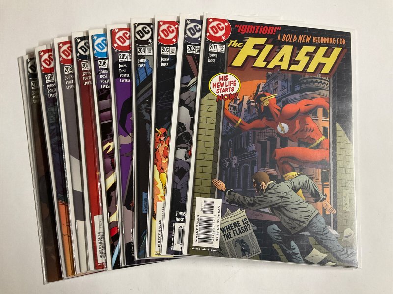 Flash 201-210 Lot Run Set Near Mint Nm Dc Comics 