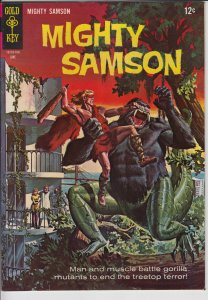 MIGHTY SAMSON #10 (1967) Glossy FN+, painted cover!