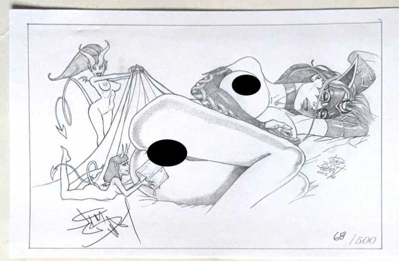 TAROT WITCH OF THE BLACK ROSE #83A DELUXE LITHO EDITION W/SIGNED PRINT NM.