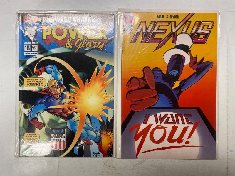 6 MALIBU comic books Power & Glory Nexus Alien Justice Executioner 56 KM40