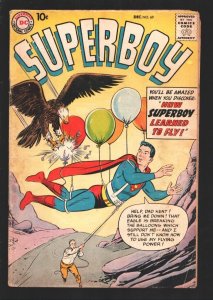 SUPERBOY #69-1958-DC-Eagle cover-how Superboy learned to fly -Robot story-G/VG