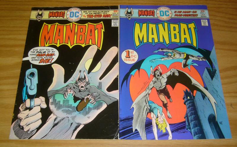 Man-Bat #1-2 complete series - batman - steve ditko - bronze age set lot 1976