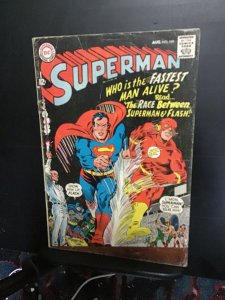 Superman #199 (1967). Wow exclamation point first Supes/flash race! VG/FN