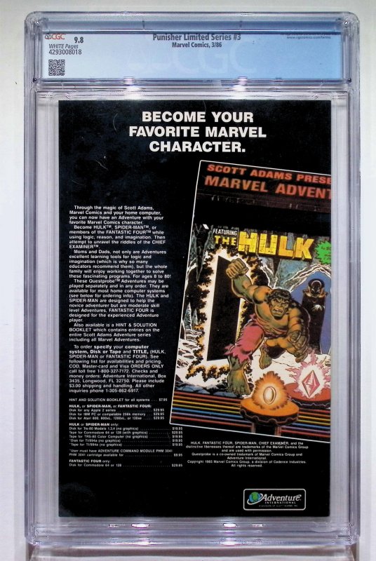 The Punisher #3 (1986) Punisher CGC 9.8
