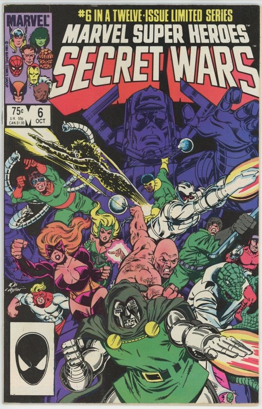 Marvel Super Heroes Secret Wars #6 (1984) - 6.0 FN *A Little Death*