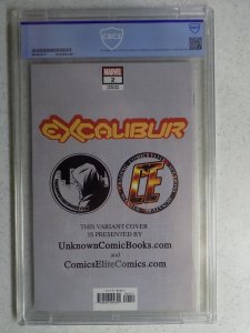 EXCALIBUR # 2 UNKNOWN/CE EXCLUSIVE PARRILLO VIRGIN CBCS 9.8. GAMBIT APOCALYPSE