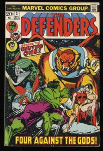 Defenders #3 FN+ 6.5 Nameless One Silver Surfer Hulk Appearance! 1972!