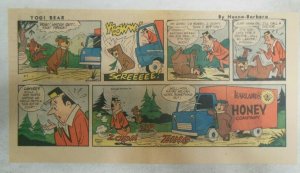 Yogi Bear Sunday Page by Hanna-Barbera from 8/9/1961 Size: 7.5 x 15 inches