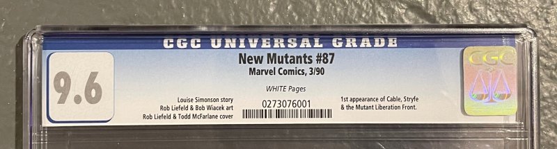 New Mutants 98 (1991) and New Mutants 87 (1990)