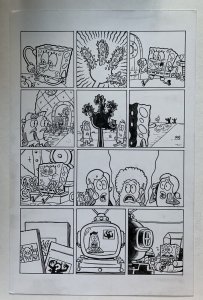 NICKELODEON MAGAZINE #157 PG 2 ORIGINAL SPONGEBOB SQUAREPANTS COMIC ART PAGE!