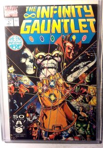 Infinity Gauntlet #1 1991 Marvel Key Thanos Spider-Man Doctor Strange Comic