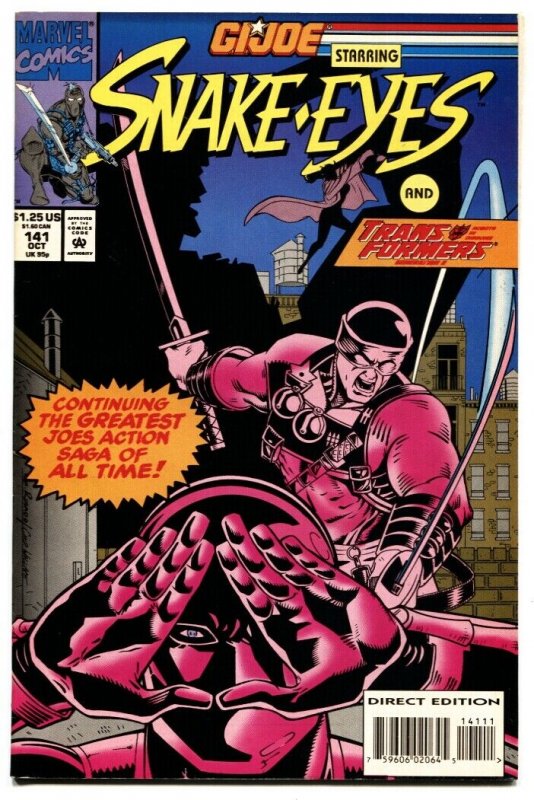 G.I. JOE #141 1993- late issue low print run- Snake Eyes VF