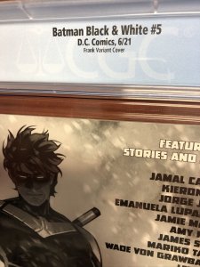 Batman Black & White #5 (2021) (CGC 9.6 WP) Frank Variant Cover