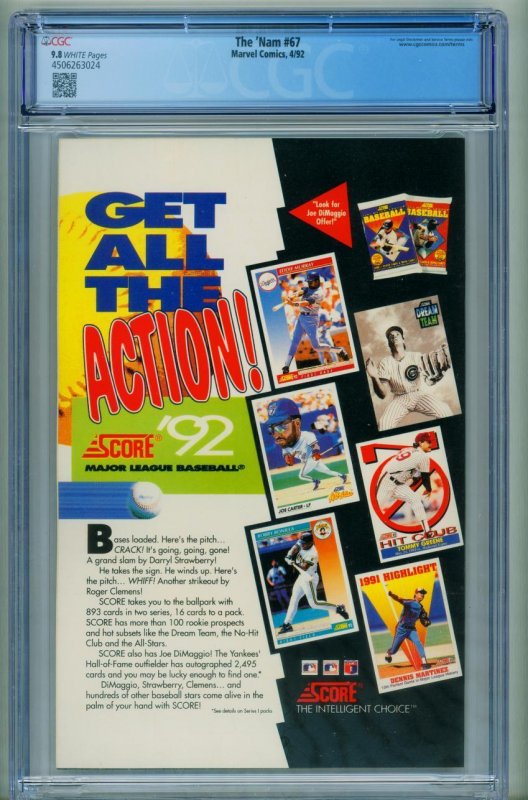 'Nam #67  1992 - Marvel -CGC 9.8 - Comic Book-4506263024