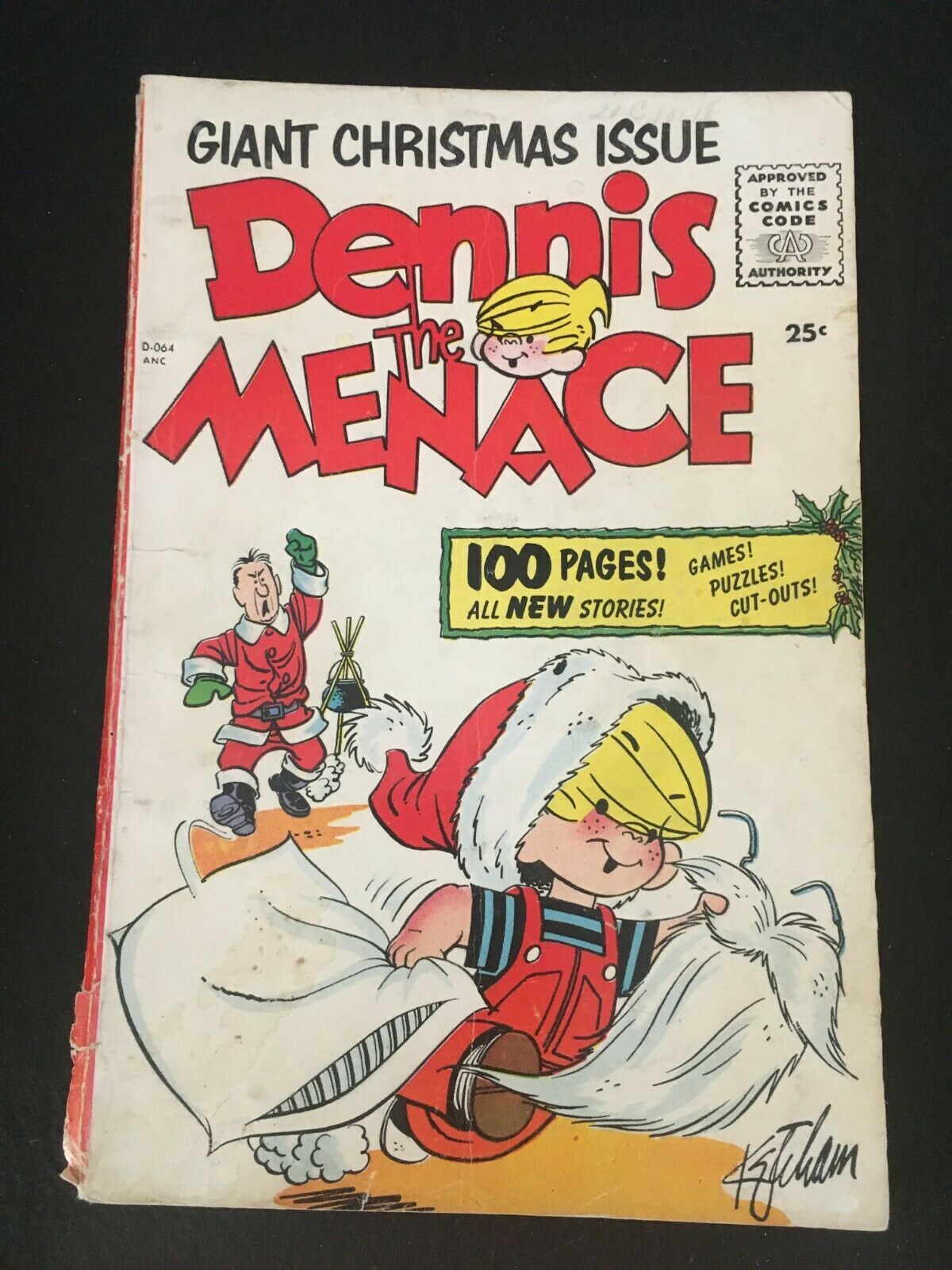 Dennis The Menace Giant Christmas Issue Winter 1955 Fair Condition Comic Books Golden Age