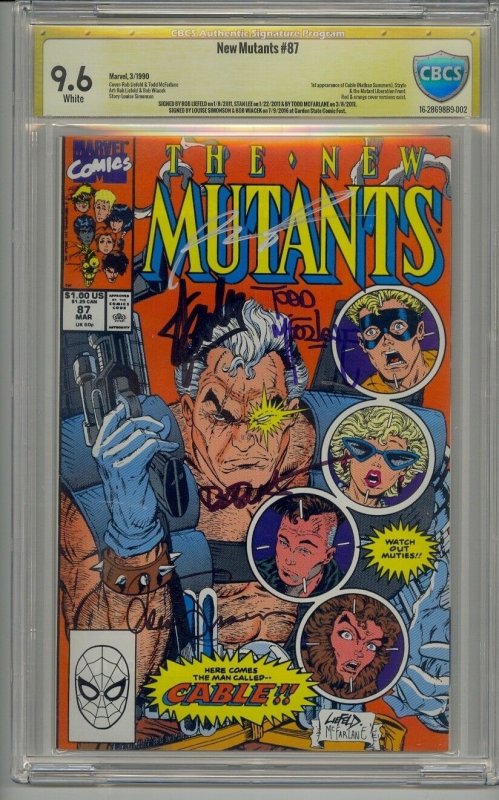 NEW MUTANTS #87 CBCS 9.6 SS 5X LEE MCFARLANE LIEFELD SIMONSON NT CGC 1ST CABLE