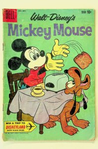 Walt Disney's Mickey Mouse #73 Dell Comics Silver Age 1960 10 Cent