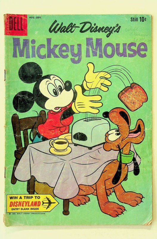 Walt Disney's Mickey Mouse #73 Dell Comics Silver Age 1960 10 Cent
