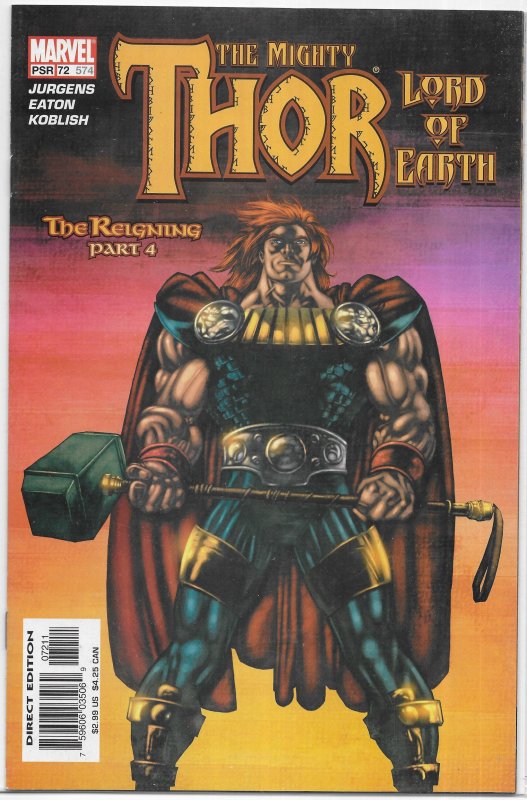 Thor (vol. 2 , 1998) #72/574 VF/NM (Reigning 4) Jurgens/Eaton