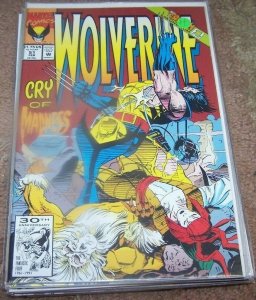 WOLVERINE  51  1992 MARVEL  MYSTIQUE  xmen   logan SABERTOOTH CRUNCH CONUNDRUM