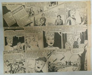 (39) Mary Worth Dailies by Saunders from 4-5,1946 Size 3 x 10 inches 