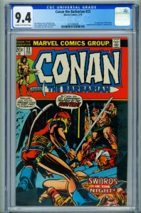 CONAN THE BARBARIAN #23 CGC 9.4 1973 First RED SONJA 4216266008